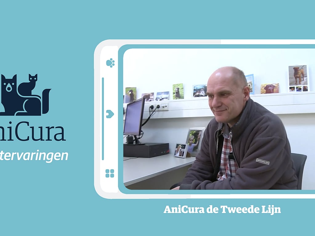 Een persoon die aan een bureau zit.