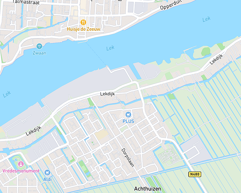 Een kaart met de locatie van AniCura De Waard - Nieuw-Lekkerland