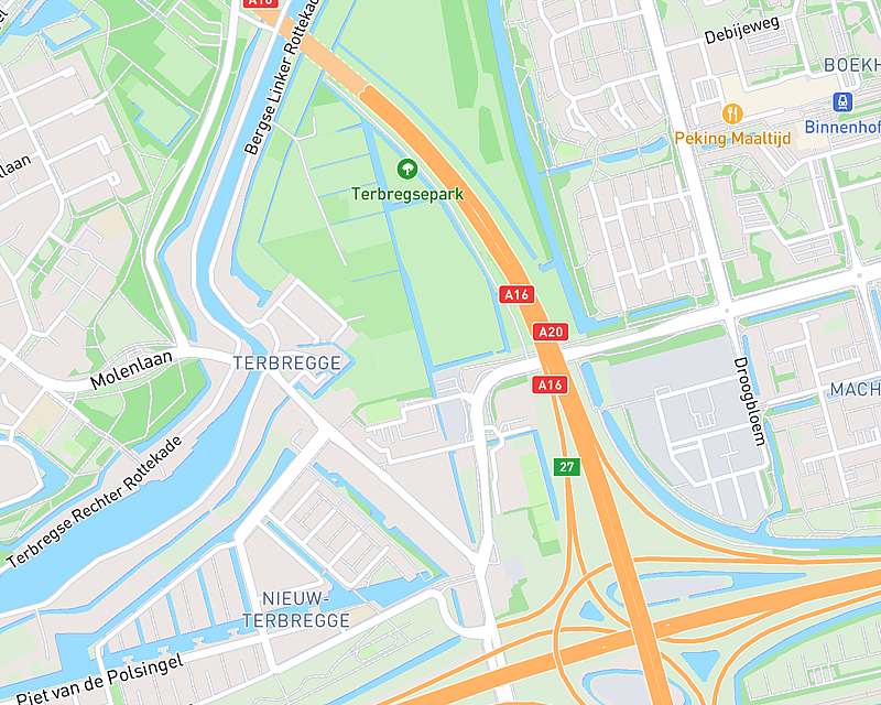 Een kaart met de locatie van AniCura Dierenkliniek Rotterdam - Ommoord Hillegersberg