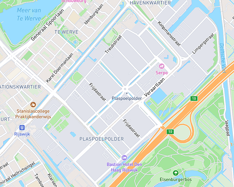 Een kaart met de locatie van AniCura Haaglanden Rijswijk