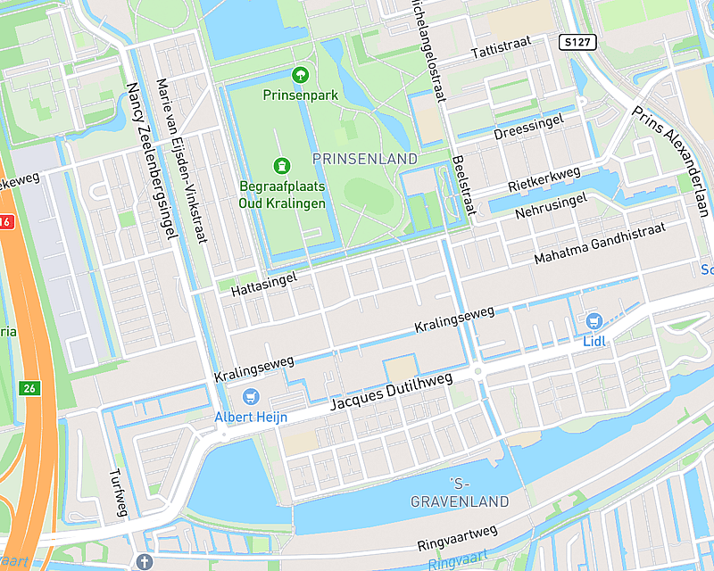 Een kaart met de locatie van AniCura Dierenkliniek Rotterdam - Capelle