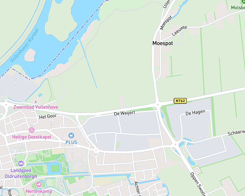 Een kaart met de locatie van AniCura De Woldberg - Vollenhove