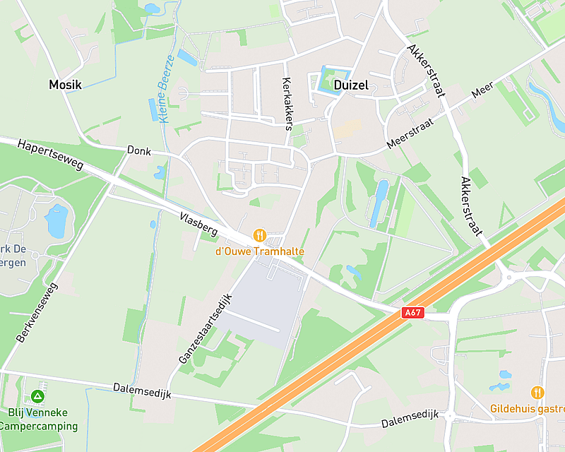 Een kaart met de locatie van AniCura Dierenkliniek Eersel