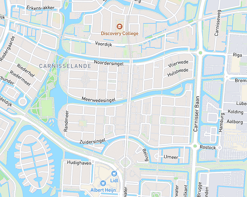 Een kaart met de locatie van AniCura Barendrecht - Carnisselande