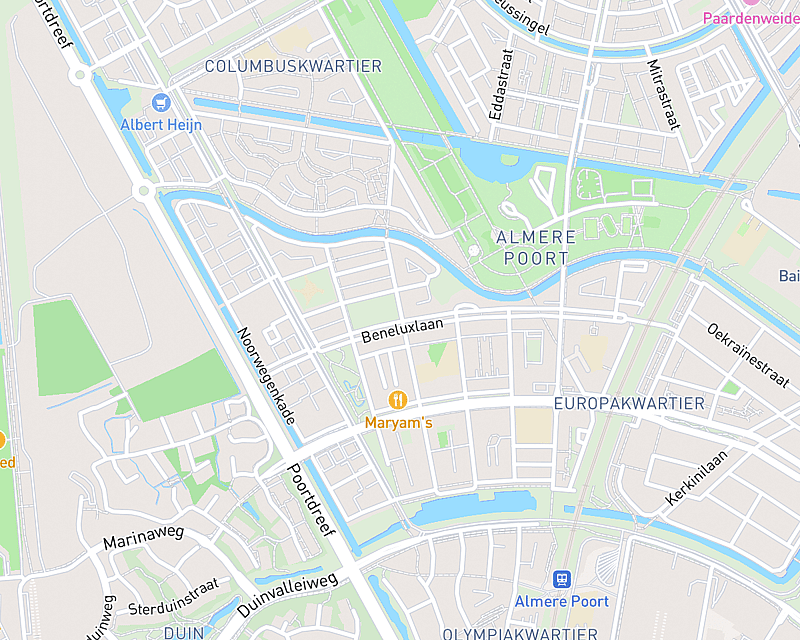 Een kaart met de locatie van AniCura Almere
