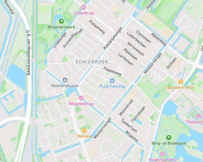 Een kaart met de locatie van AniCura Dierenkliniek Rotterdam - Schiebroek