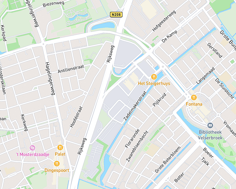 Een kaart met de locatie van AniCura Kennemerland - Velserbroek