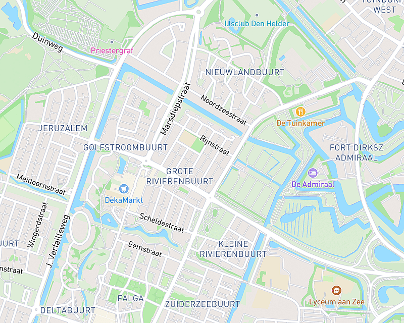 Een kaart met de locatie van AniCura Den Helder - Texelstroomlaan