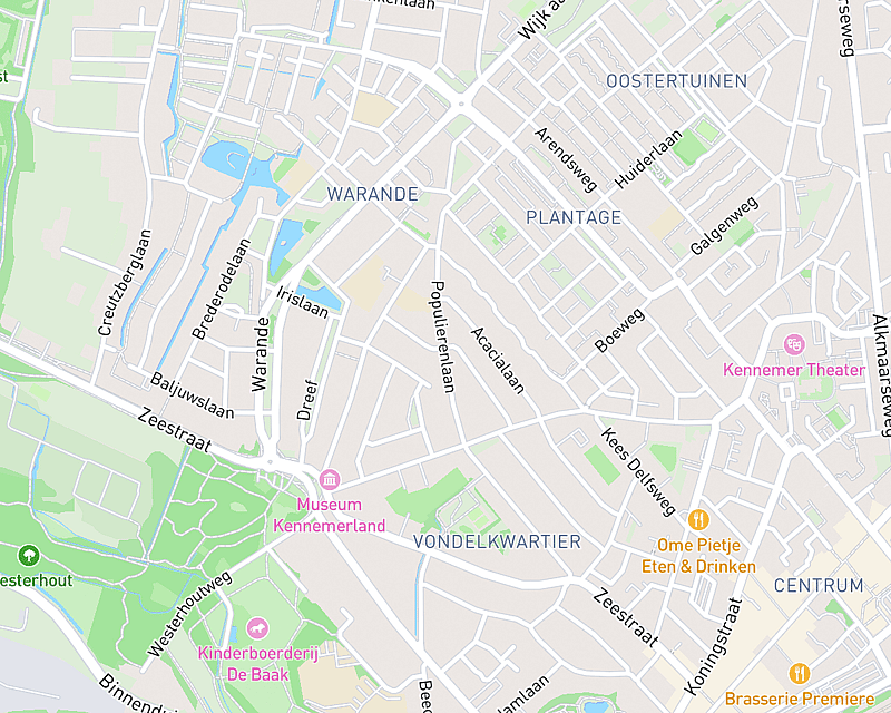 Een kaart met de locatie van AniCura Duinwijk - Beverwijk