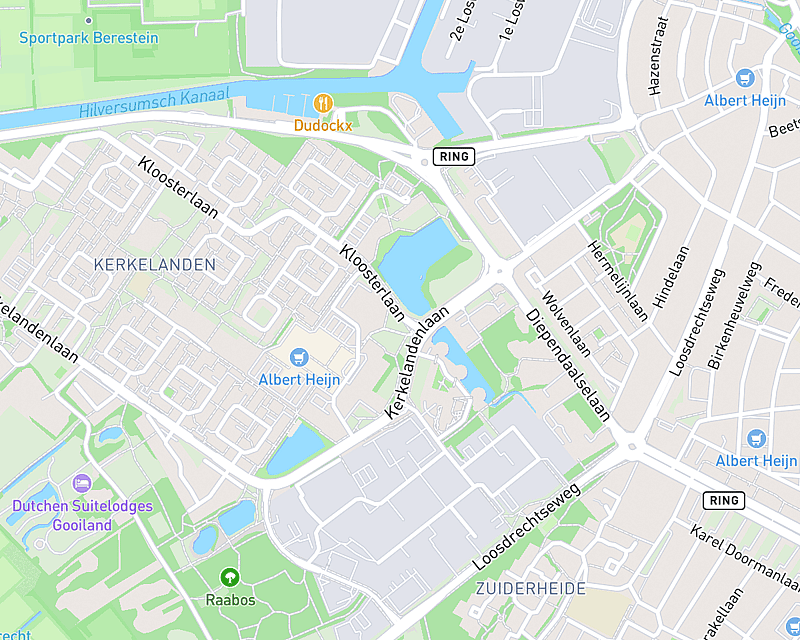 Een kaart met de locatie van AniCura Kerkelanden - Hilversum