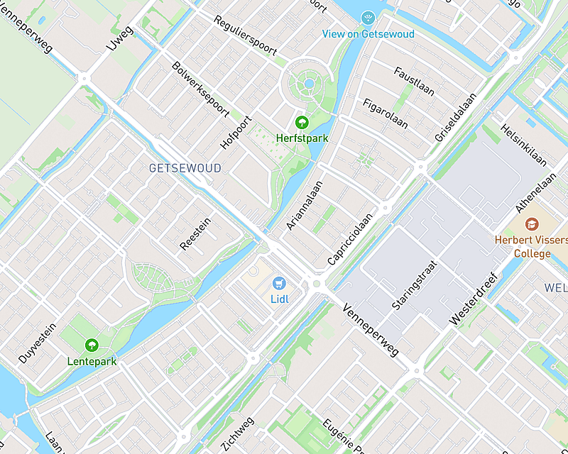 Een kaart met de locatie van AniCura Nieuw-Vennep