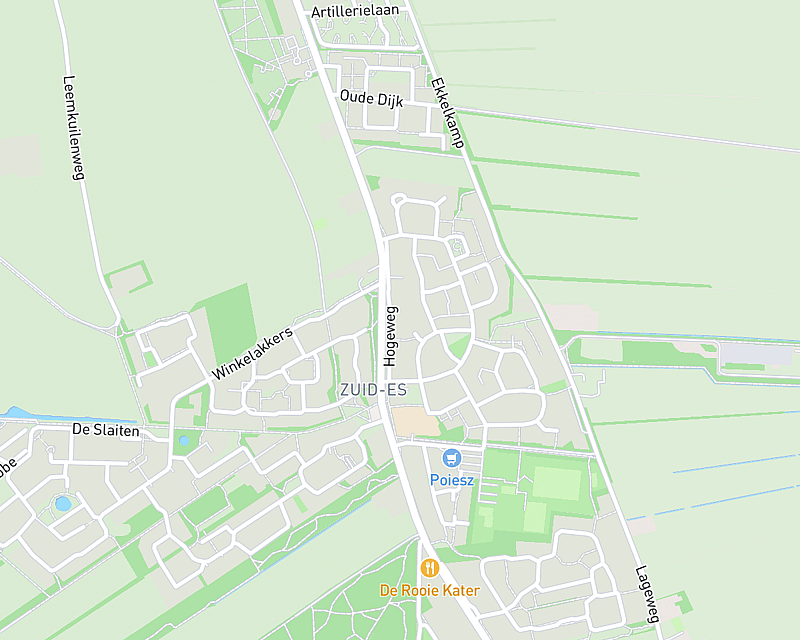 Een kaart met de locatie van AniCura Zuidlaren