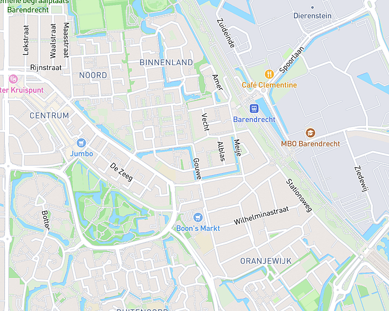 Een kaart met de locatie van AniCura Barendrecht - Gouwe