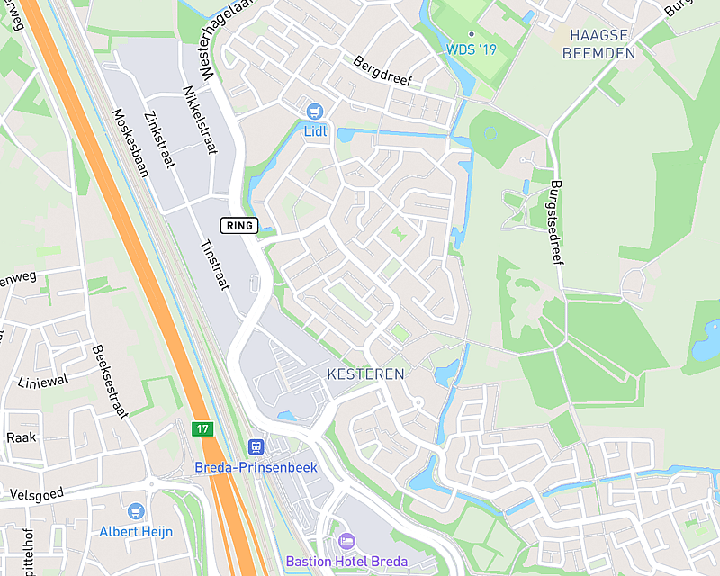Een kaart met de locatie van AniCura Breda - Taxandria