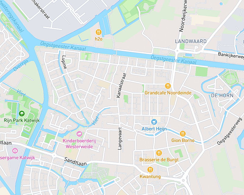 Een kaart met de locatie van AniCura Dierenkliniek Rijngeest - Rijnsburg