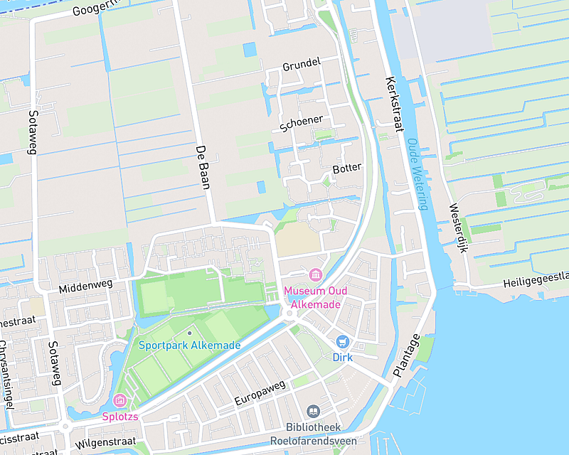 Een kaart met de locatie van AniCura Roelofarendsveen