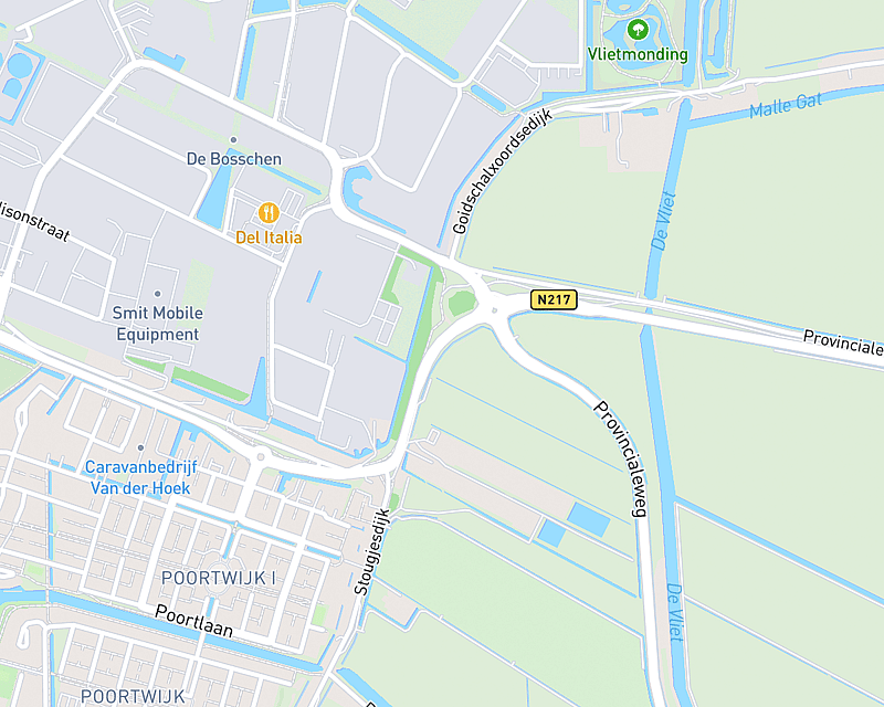 Een kaart met de locatie van Kattenhotel Stroowaert