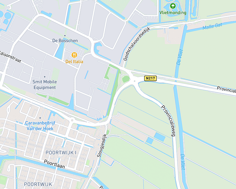 Een kaart met de locatie van AniCura Dierenziekenhuis Stroowaert