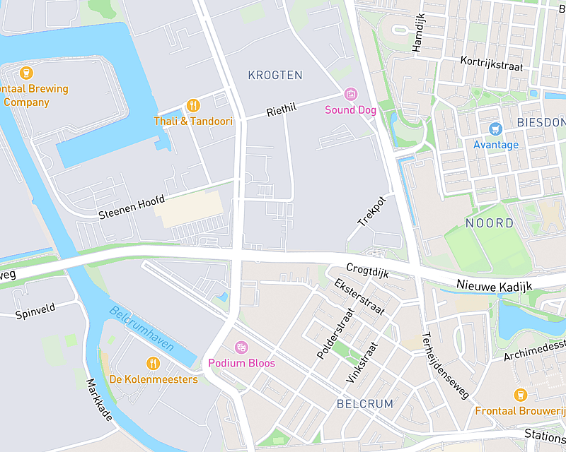 Een kaart met de locatie van AniCura Breda - Dierenziekenhuis