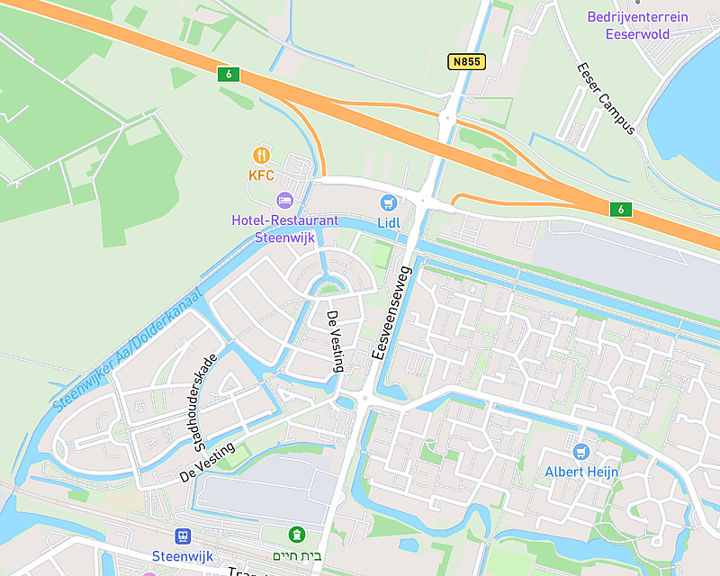 Een kaart met de locatie van AniCura Het Ravelijn - Steenwijk