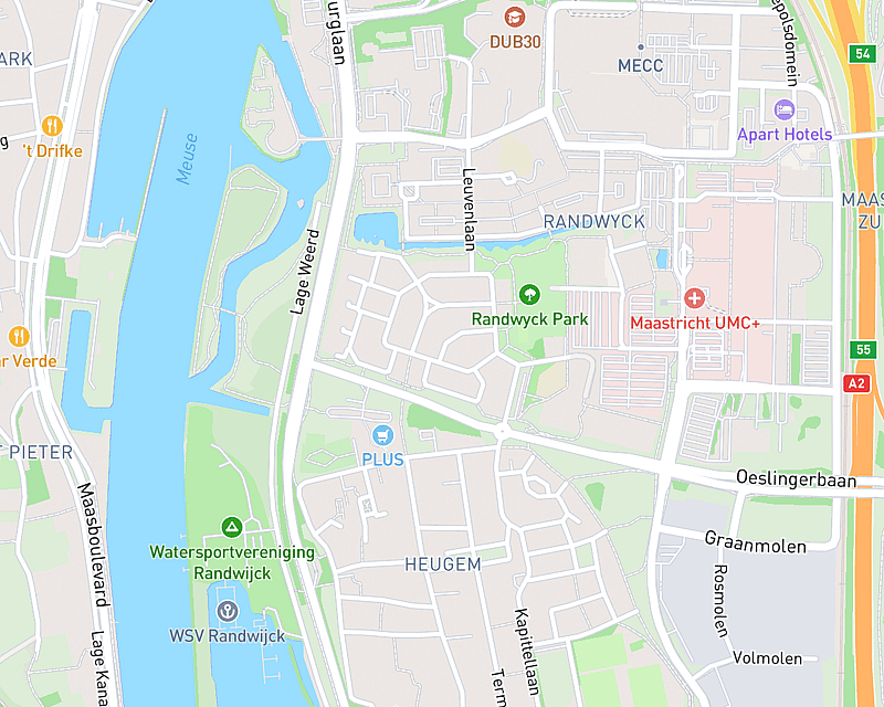 Een kaart met de locatie van AniCura Maastricht (PERMANENT GESLOTEN)