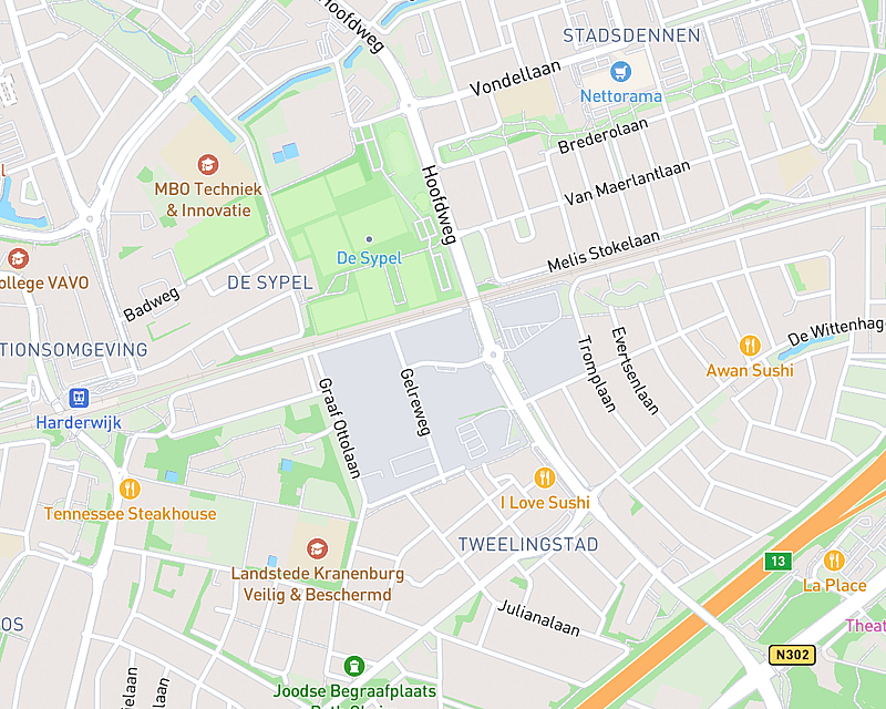 Een kaart met de locatie van AniCura Harderwijk