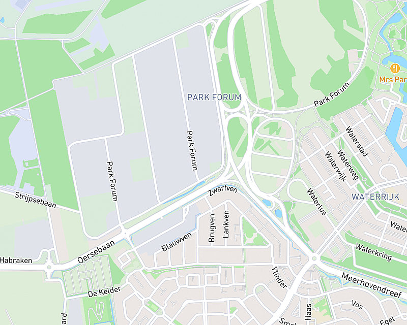 Een kaart met de locatie van AniCura 't Heike - Veldhoven