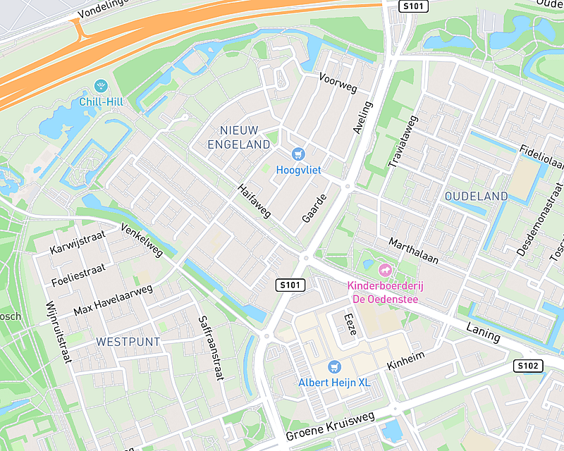 Een kaart met de locatie van AniCura Hoogvliet