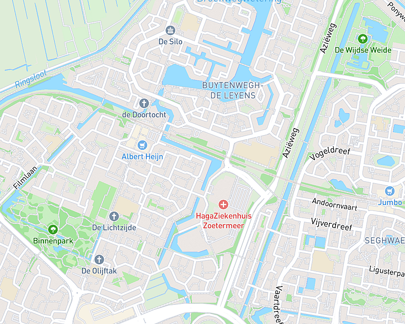 Een kaart met de locatie van AniCura Zoetermeer - Brechtzijde