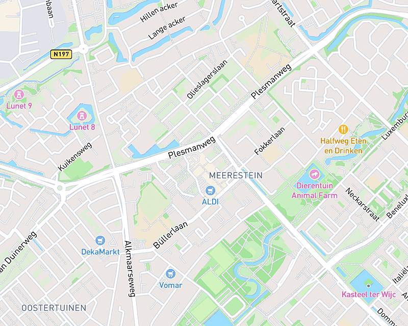 Een kaart met de locatie van AniCura Beverwijk - Büllerlaan