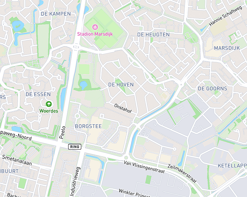 Een kaart met de locatie van AniCura Assen