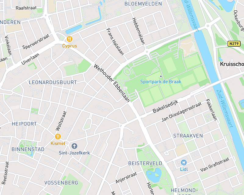 Een kaart met de locatie van AniCura Helmond - Bijsterveld