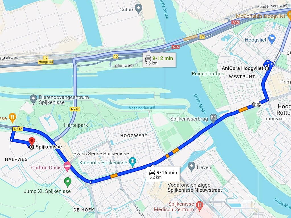 Een plattegrond van een stad.