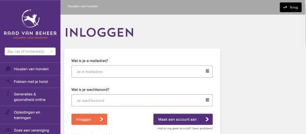 Een screenshot van een inlogformulier.